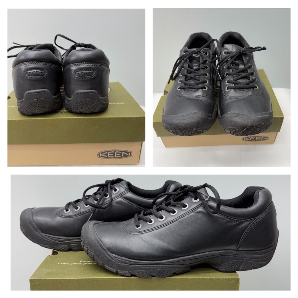 Keen Utility PTC Waterproof Work Dress Oxford Shoes Mens 13 Black Leather Hiking
